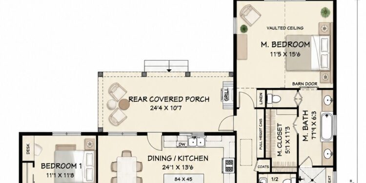1996 Sq. Ft. Modern Farmhouse Plan with 3–4 Bedrooms, 2.5 Bathrooms, Bonus Room, and Basement Option