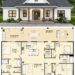 1497 Sq. Ft. Modern Farmhouse Plan with 3 Bedrooms, 2 Bathrooms, Loft, and Screened Rear Porch