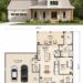 2185 Sq. Ft. Modern Farmhouse Plan with 3 Bedrooms, 2.5 Bathrooms, Loft, Office, and Bonus Room