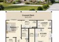 1020 Sq. Ft. Cottage Plan with 2 Bedrooms, 2 Bathrooms, Open Living, and Charming One-Story Comfort