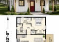 624 Sq. Ft. Cabin Plan with 1–2 Bedrooms, 1 Bathroom, and Cozy Open Living