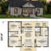 1035 Sq. Ft. Country Plan with 3 Bedrooms, 2 Bathrooms, and Efficient Open Living