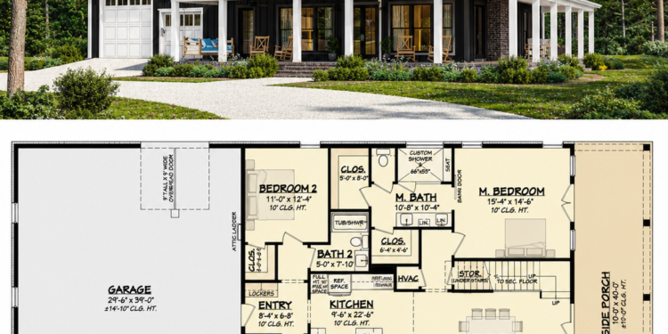 Barndominium Plan – 2,782 Sq Ft, 4 Bedrooms, 3 Bathrooms