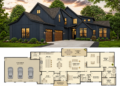 Modern Farmhouse House Plan – 4 Bedrooms, 3-Car Garage