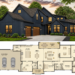 Modern Farmhouse House Plan – 4 Bedrooms, 3-Car Garage