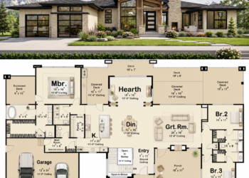Contemporary Plan – 2,623 Sq Ft, 3 Bedrooms, 2.5 Bathrooms