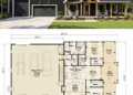 Barndominium Plan – 1,495 Sq Ft, 2 Bedrooms, 2 Bathrooms