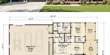 Barndominium Plan – 1,495 Sq Ft, 2 Bedrooms, 2 Bathrooms