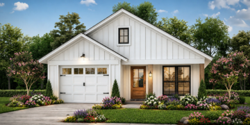 Modern Farmhouse Plan – 1,292 Sq Ft, 3 Bedrooms, 2 Bathrooms