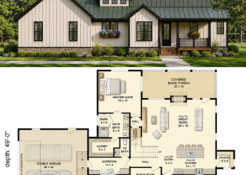 Modern Farmhouse Plan – 1,935 Sq Ft, 3 Bedrooms, 2.5 Bathrooms
