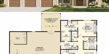 Modern Farmhouse Plan – 1,935 Sq Ft, 3 Bedrooms, 2.5 Bathrooms