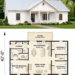 1425 Sq. Ft. Modern Farmhouse Plan with 3 Bedrooms, 2 Bathrooms, and Spacious Front Porch