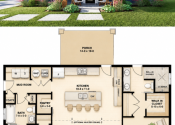 1232 Sq. Ft. Country Plan with 2 Bedrooms, 2 Bathrooms, and Efficient One-Story Comfort