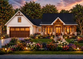 3-Bed Modern Farmhouse Starter Home Plan – 1,793 Sq Ft, Optional Bonus Room