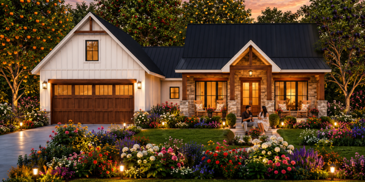 3-Bed Modern Farmhouse Starter Home Plan – 1,793 Sq Ft, Optional Bonus Room