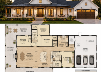 Barndominium Plan – 2,096 Sq Ft, 4 Bedrooms, 2.5 Bathrooms