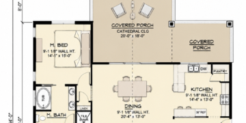 2030 Sq. Ft. Barn Plan with 3 Bedrooms, 2 Bathrooms, and Stunning Cathedral Ceilings