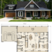 1494 Sq. Ft. Modern Farmhouse Plan with 3–4 Bedrooms, 2 Bathrooms, Loft, and Spacious Porch Living