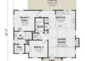 996 Sq. Ft. Modern Farmhouse Plan with 2 Bedrooms and Open Living