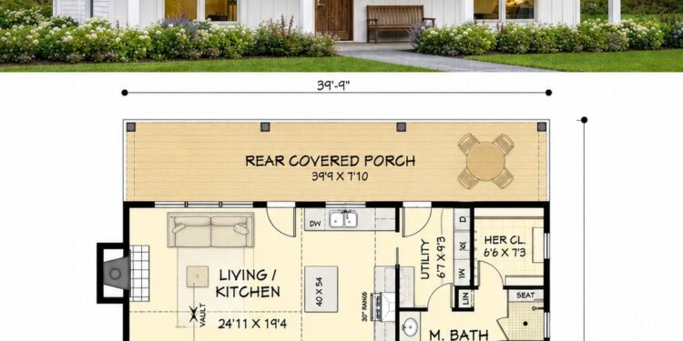 1962 Sq. Ft. Modern Farmhouse Plan with 2–3 Bedrooms, 2 Bathrooms, Flex Room, and 2-Car Garage