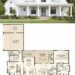2716 Sq. Ft. Modern Farmhouse Plan with 4 Bedrooms, 3 Bathrooms, Bonus Room, and Wraparound Porch