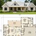 2149 Sq. Ft. Modern Farmhouse Plan with 3 Bedrooms, 2.5 Bathrooms, Office, and 2–3 Car Garage