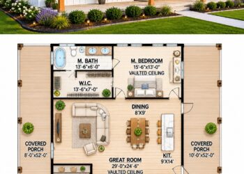1560 Sq. Ft. Contemporary Plan with 2 Bedrooms, 2 Bathrooms, Open Living, and Modern One-Story Comfort