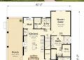1461 Sq. Ft. Modern Farmhouse Plan with 2–3 Bedrooms, 2 Bathrooms, Loft, and Wraparound Porch