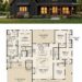 2306 Sq. Ft. Modern Farmhouse Plan with 4 Bedrooms, 3.5 Bathrooms, Office, and 2-Car Garage