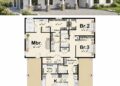 2205 Sq. Ft. Barndominium Plan with 3 Bedrooms, 2.5 Bathrooms, Open Living, and Expansive Porch Space