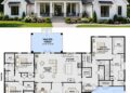 2473 Sq. Ft. Modern Farmhouse Plan with 3 Bedrooms, 2.5 Bathrooms, Bonus Room, and 2-Car Garage