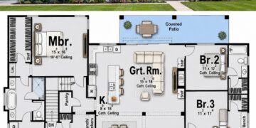 2309 Sq. Ft. Modern Farmhouse Plan with 4 Bedrooms, 3.5 Bathrooms, Bonus Room, and 2-Car Garage