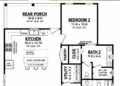 1257 Sq. Ft. Modern Farmhouse Plan with 2 Bedrooms, 2 Bathrooms, Open Living Area, and Covered Porches