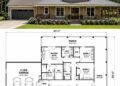 1794 Sq. Ft. Modern Farmhouse Plan with 3 Bedrooms, 2 Bathrooms, Wraparound Porches, and 2-3 Car Garage