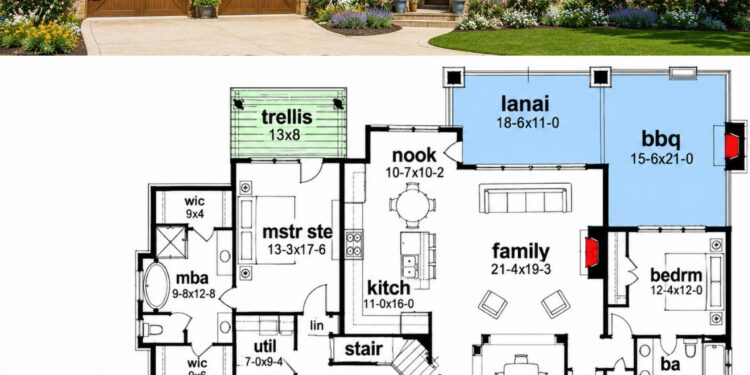 2397 Sq. Ft. Superb Craftsman House Plan with 3-4 Bedrooms, 3 Bathrooms, Bonus Room Expansion, and Optional 3-Car Garage