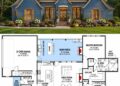 2666 Sq. Ft. French Country House Plan with 4 Bedrooms, 3 Bathrooms, Bonus Room, Outdoor Kitchen, and 2-Car Garage