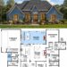 2666 Sq. Ft. French Country House Plan with 4 Bedrooms, 3 Bathrooms, Bonus Room, Outdoor Kitchen, and 2-Car Garage