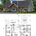 1717 Sq. Ft. Modern Farmhouse Plan with 3 Bedrooms, 2 Bathrooms, Open Layout, and 2-Car Garage