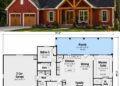 1660 Sq. Ft. Modern Farmhouse with 3 Bedrooms, 2 Bathrooms, Vaulted Porch, and 2-Car Garage