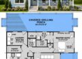 1836 Sq. Ft. Cabin Plan with 3 Bedrooms, 2.5 Bathrooms, Loft, and Expansive Outdoor Living