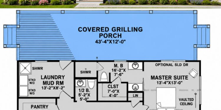 1836 Sq. Ft. Cabin Plan with 3 Bedrooms, 2.5 Bathrooms, Loft, and Expansive Outdoor Living