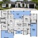 2073 Sq. Ft. Mediterranean Plan with 3 Bedrooms, 2.5 Bathrooms, Home Office, Outdoor Kitchen, and 3-Car Garage