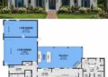 2723 Sq. Ft. French Country Plan with 3 Bedrooms, 2.5 Bathrooms, Home Office, Rear Porch, and 3-Car Garage