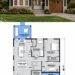 1288 Sq. Ft. Country Plan with 2 Bedrooms, 1 Bathroom, Covered Porch, and 1-Car Garage
