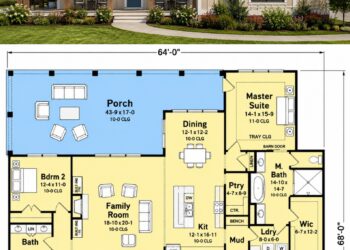 2095 Sq. Ft. Modern Farmhouse Plan with 3-4 Bedrooms, 2 Bathrooms, Bonus Room, and 2-Car Garage