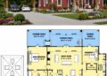 1849 Sq. Ft. Modern Farmhouse Plan with 3 Bedrooms, 2.5 Bathrooms, Open Floor Plan, and 2-Car Garage
