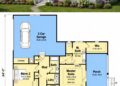 1349 Sq. Ft. Modern Farmhouse Plan with 2 Bedrooms, 2 Bathrooms, Wraparound Porch, and 2-Car Garage