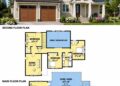 2343 Sq. Ft. Modern Farmhouse Plan with 4 Bedrooms, 2.5 Bathrooms, Split Layout, and 2-Car Garage