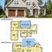 2343 Sq. Ft. Modern Farmhouse Plan with 4 Bedrooms, 2.5 Bathrooms, Split Layout, and 2-Car Garage