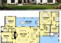2278 Sq. Ft. Modern Farmhouse Plan with 4 Bedrooms, 3 Bathrooms, Bonus Room, and 3-Car Garage
